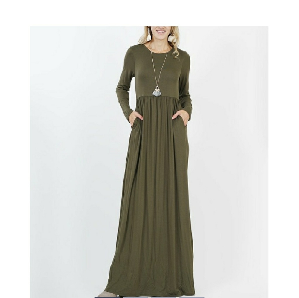 Olive Green Maxi Dress